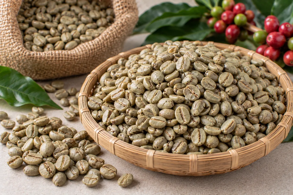 Indonesian Arabica green coffee beans
