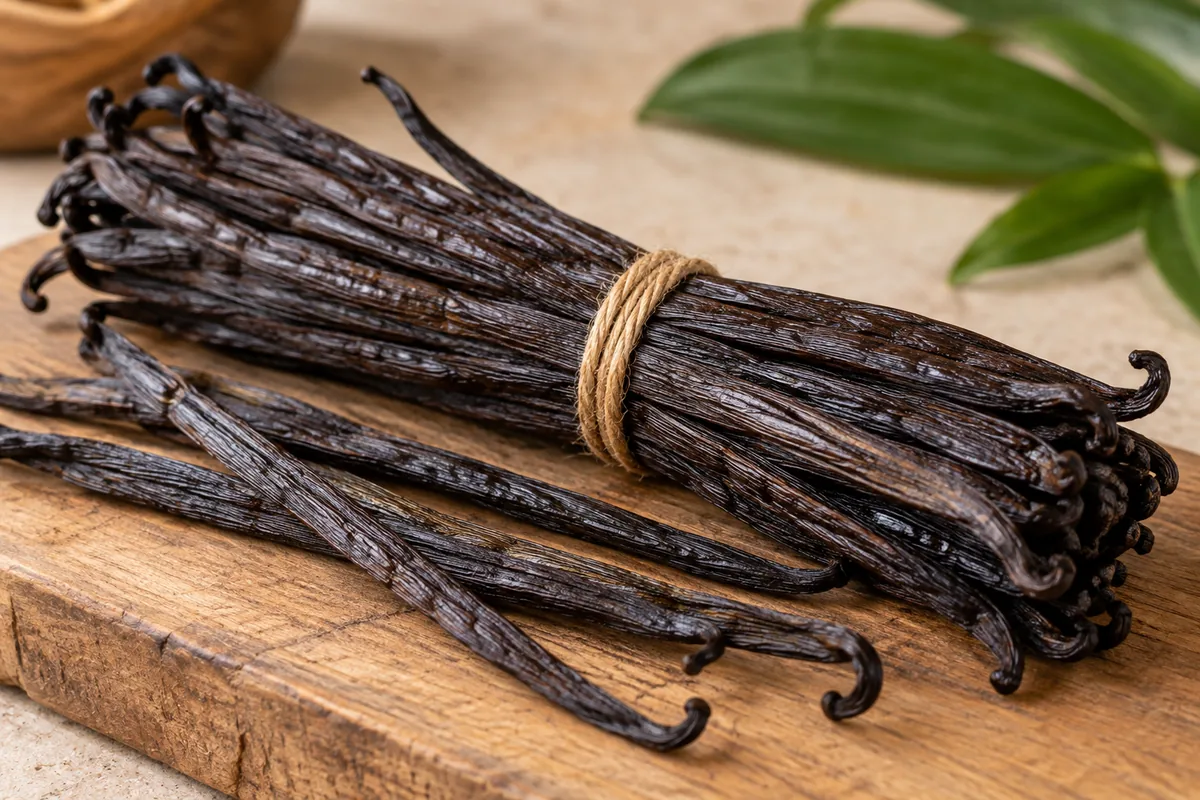 Indonesian dried vanilla beans